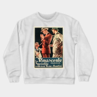 LA RINASCENTE PADOVA by JC Leyendecker Department Store Clothing For Men and Children Old Italian Advert Crewneck Sweatshirt